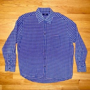 Parisian Blue Gingham Flannel